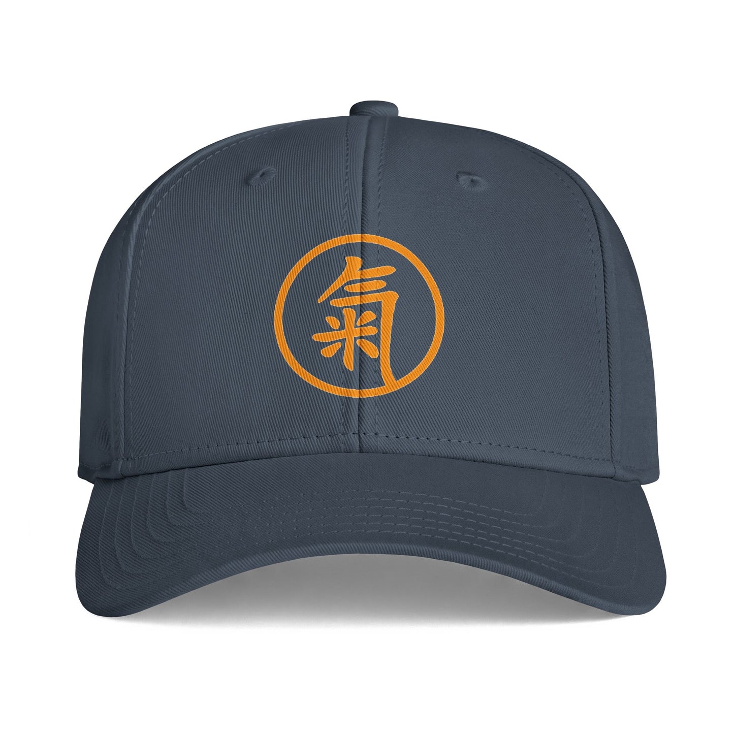 Qi Symbol Baseball Cap — Orange Asian Energy Icon Hat