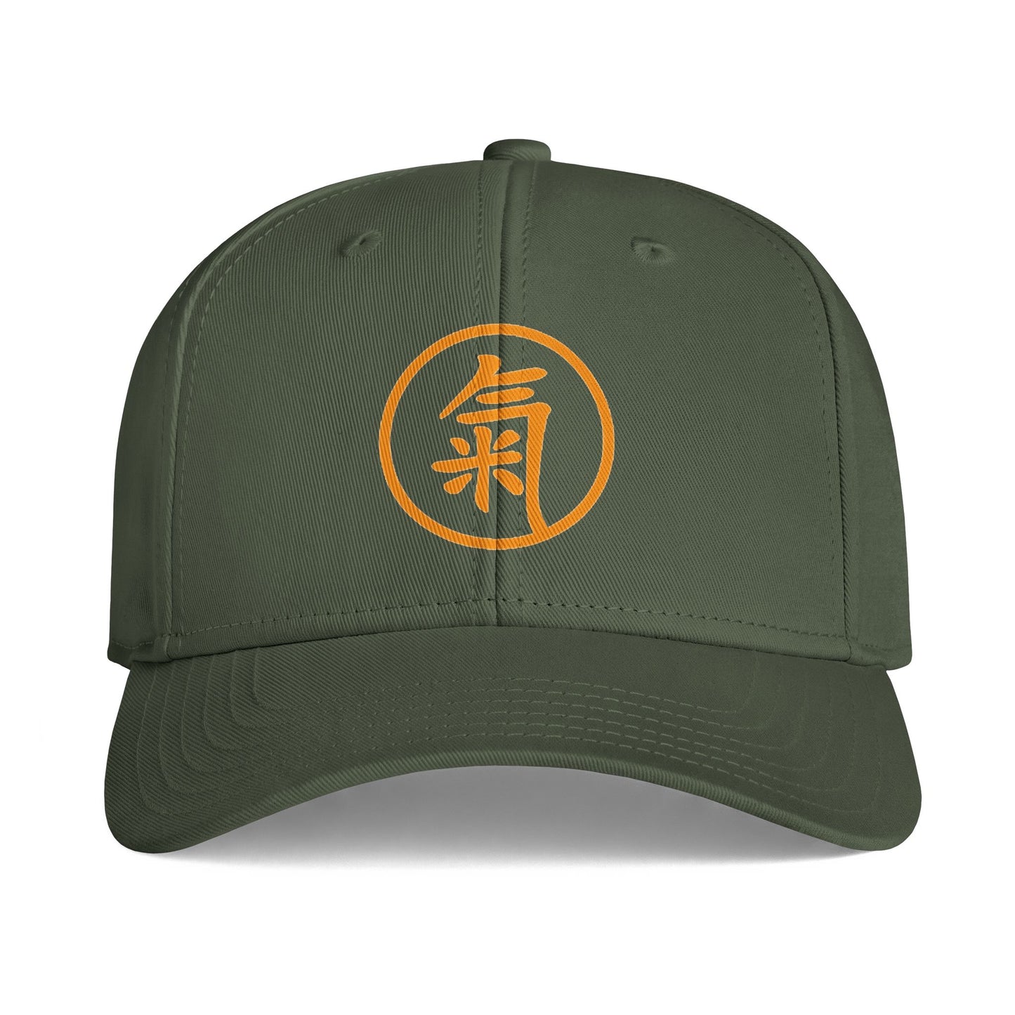 Qi Symbol Baseball Cap — Orange Asian Energy Icon Hat