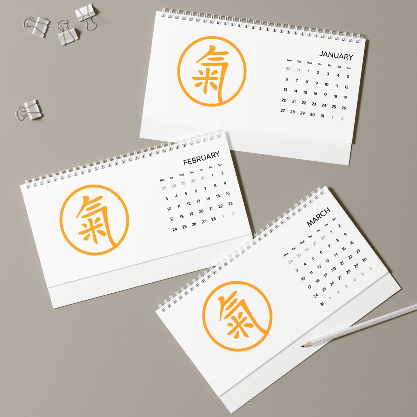 Desk Calendar (2025 grid)