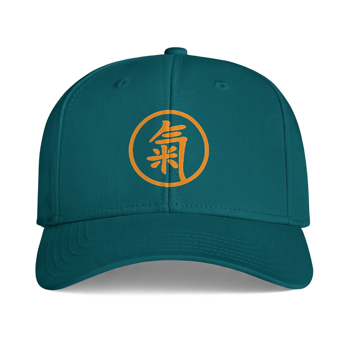 Qi Symbol Baseball Cap — Orange Asian Energy Icon Hat